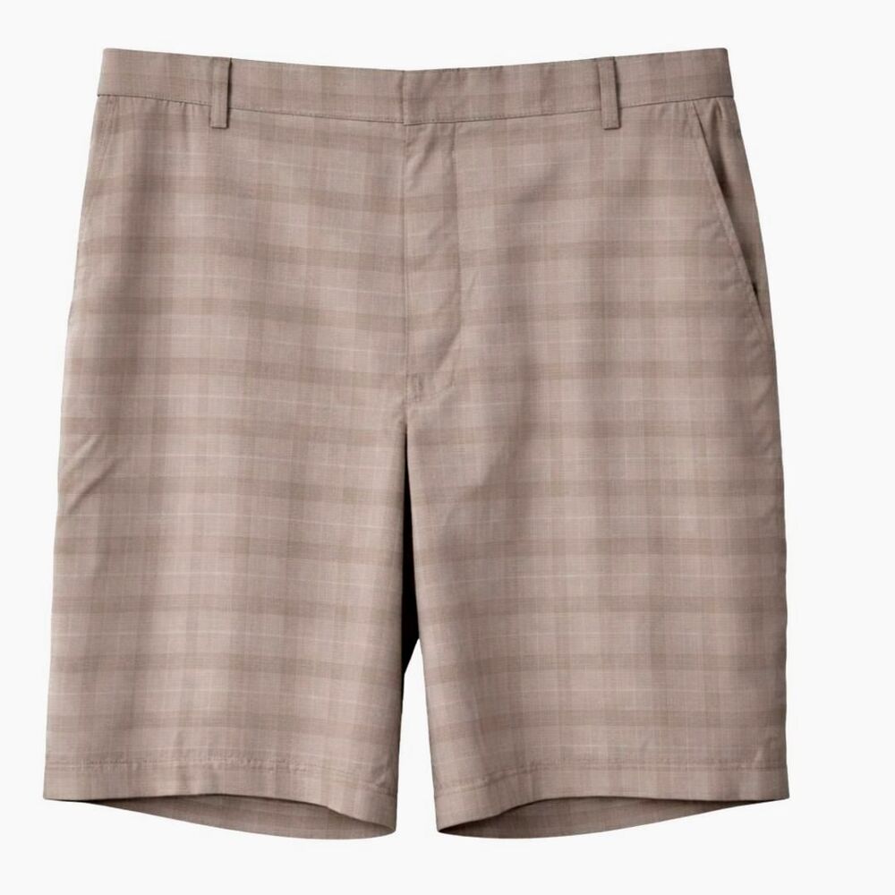 Walter Hagen Waist Size 40 x 9" Inseam Men's Shorts Brown/Gray Plaid Golf